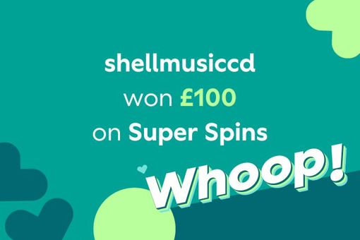 tombola winners story about shellmusiccd won £100 on Super Spins