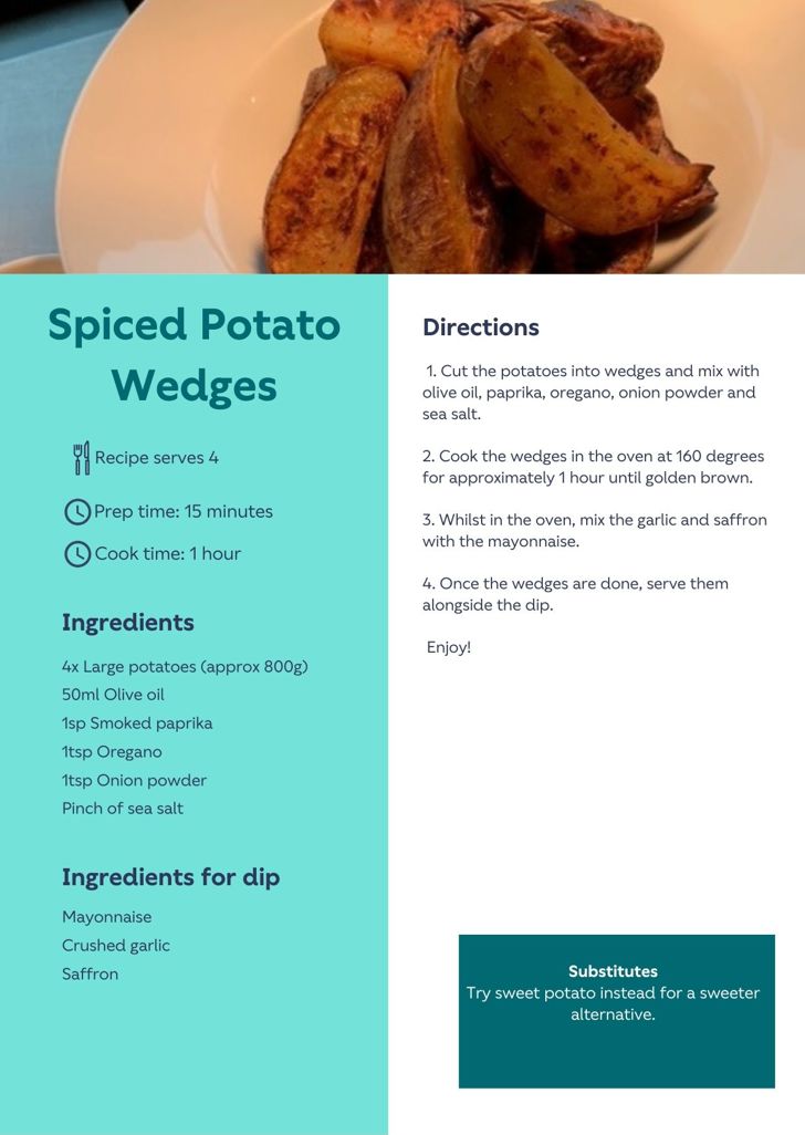 Spiced Potato Wedges