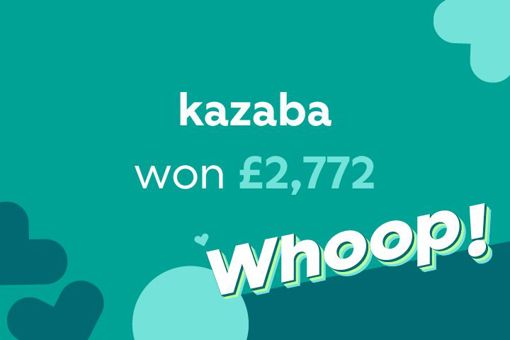 tombola winners story about kazaba winning £2,772