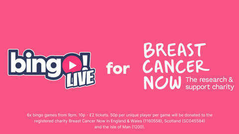 bingoLive for Breast Cancer Now