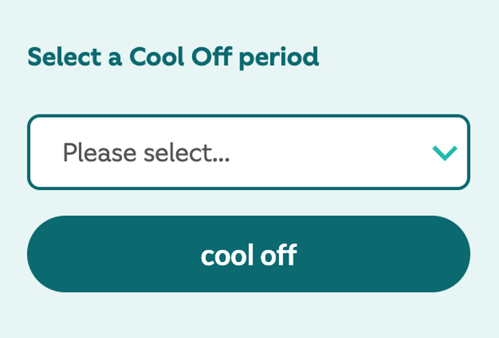 This image shows the cooling off section where you can turn this feature on.