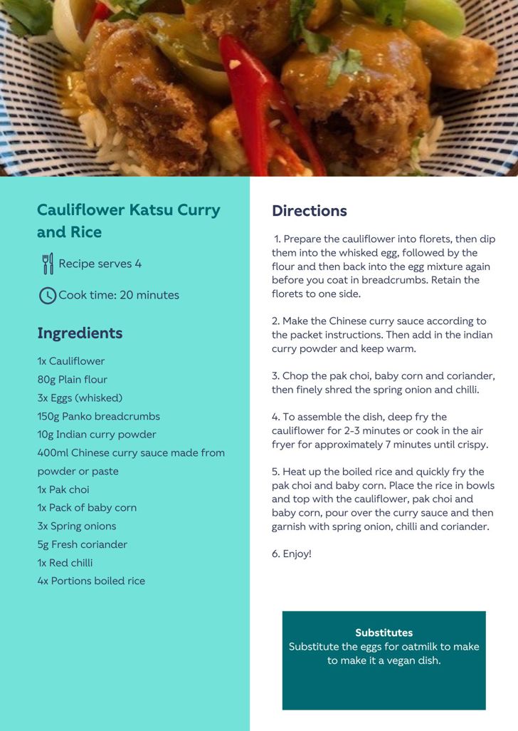Cauliflower Katsu Curry and Rice