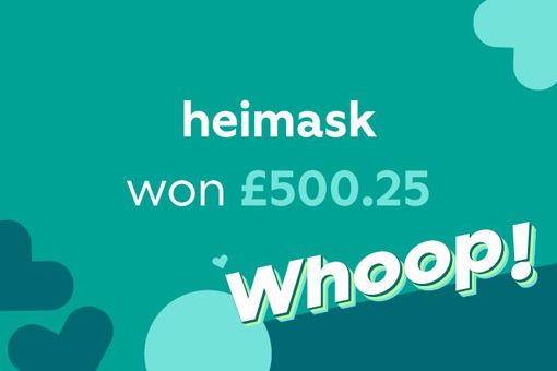 tombola winners story about heimask winning £500.25