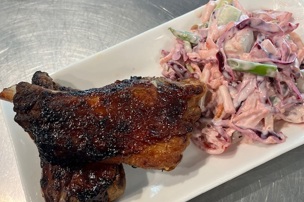 BBQ Pork Ribs with Aussie Slaw image