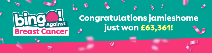 Our first bingo Against Breast Cancer winner header