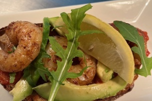 King Prawn & Avocado Bruchetta