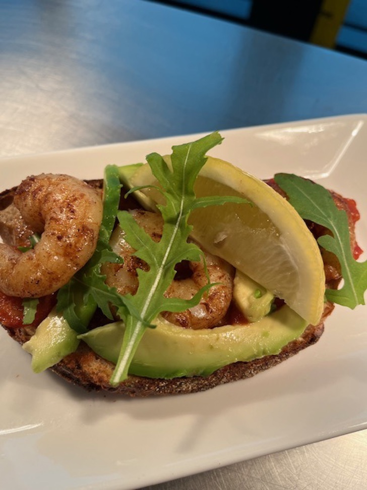 King Prawn & Avocado Bruchetta