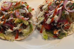 Spicy Beef Tostadas image