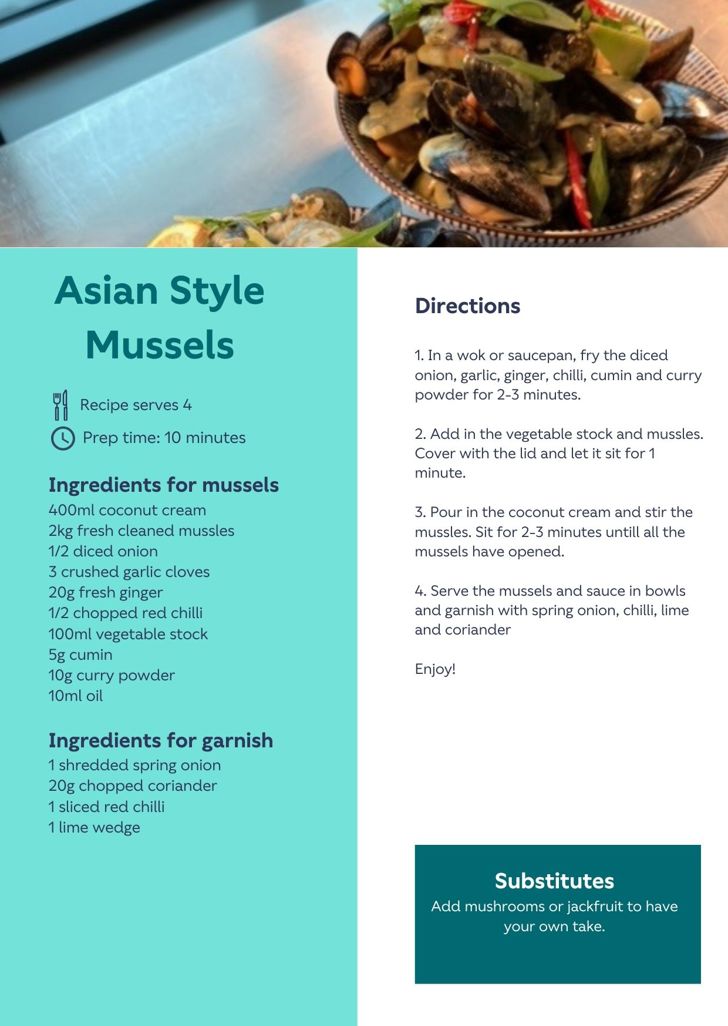 Asian Style Mussels