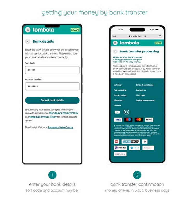 Entering Bank details