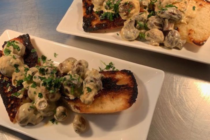 Spicy Garlic Mushrooms and Charred Sourdough